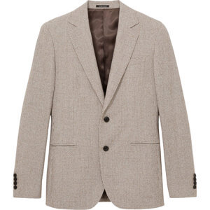 REISS GARLAND Single Breasted Blazer with Wool in Puppytooth Check